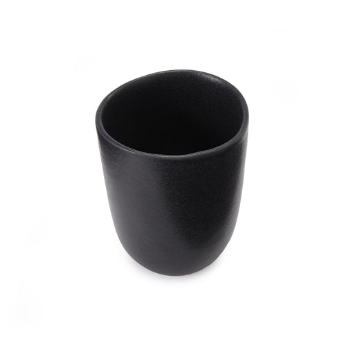 Malhou mug, black, 100% stoneware | URBANARA cups & mugs