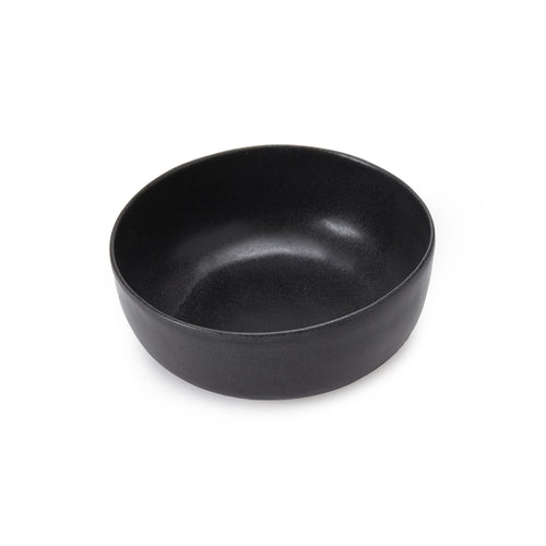 Malhou bowl, black, 100% stoneware | URBANARA plates & bowls