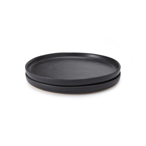 Malhou Side Plate Set black, 100% stoneware