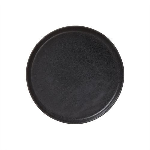 Malhou Side Plate Set black, 100% stoneware | URBANARA plates & bowls
