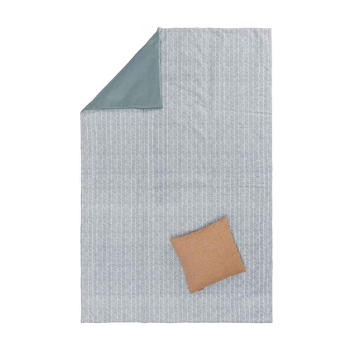 Mallur Picnic Blanket green grey & natural white & green grey, 100% cotton | High quality homewares