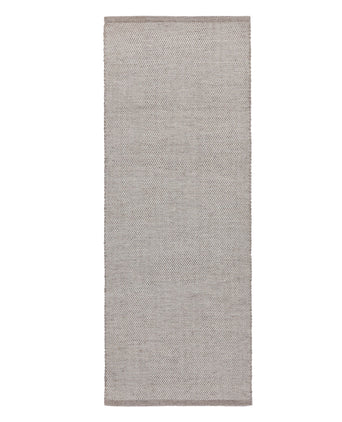 Runner Mandal Light grey melange & White, 100% Recycled PET
