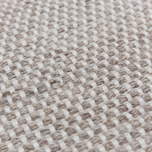 Doormat Mandal Light grey melange & White, 100% Recycled PET | URBANARA Outdoor Accessories