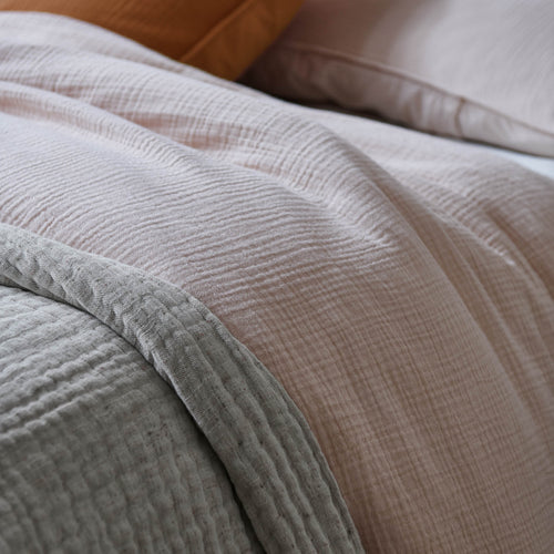 Manisa cotton muslin Bed Linen in powder pink | Home & Living inspiration | URBANARA
