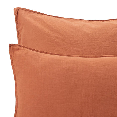 Manisa Muslin Bed Linen in terracotta | Home & Living inspiration | URBANARA