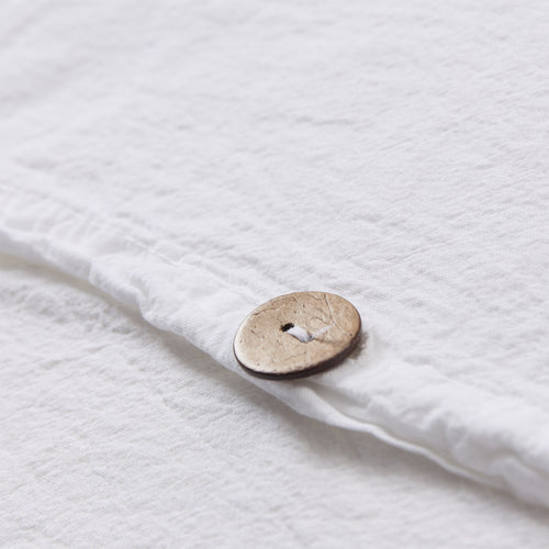Manisa cotton muslin Bed Linen white, 100% cotton | URBANARA cotton bedding