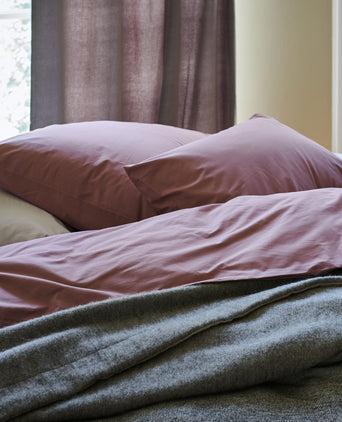 Manteigas Percale Bed Linen dark taupe, 100% organic cotton