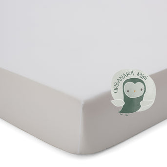 Manteigas Mini Percale Fitted Sheet white, 100% organic cotton