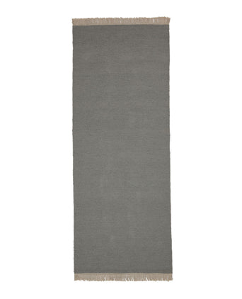 Manu runner, green grey, 100% wool & 100% cotton