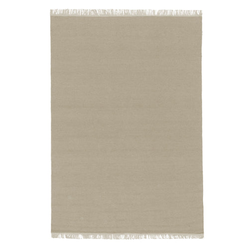 Manu rug, light green grey, 50% new wool & 50% cotton | URBANARA wool rugs