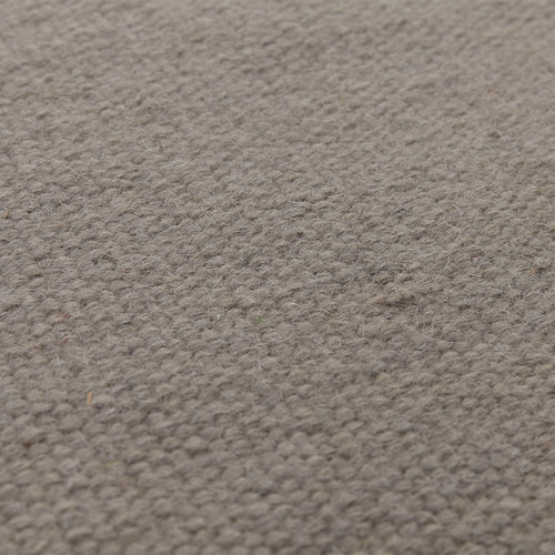 Manu runner, light grey, 100% new wool & 100% cotton |High quality homewares