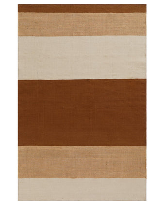 Mela Cotton Jute Rug [Conker & Natural & Natural white]