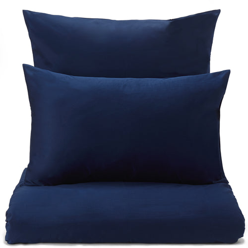 Millau Pillowcase dark blue, 100% combed and mercerized cotton