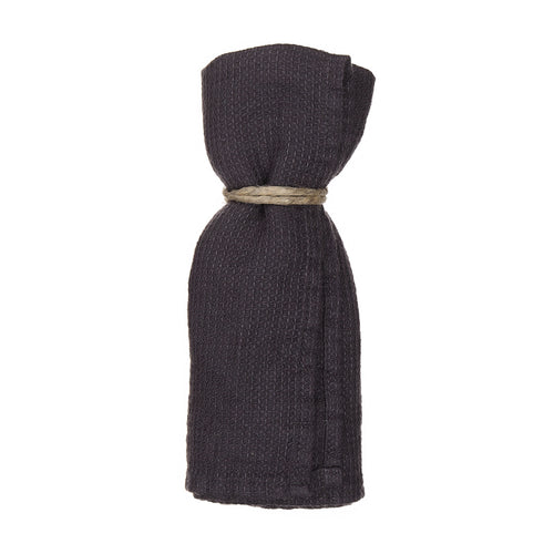Minija Linen Napkin Set dark grey, 100% linen