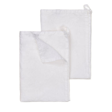 Miral tea towel, white, 100% linen