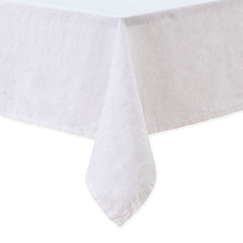 Miral table cloth, white, 100% linen