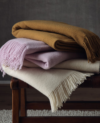 Miramar Blanket off-white, 100% lambswool