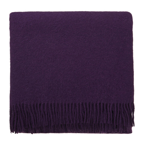 Miramar blanket, purple, 100% lambswool