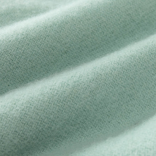 Miramar blanket, mint, 100% lambswool | URBANARA wool blankets