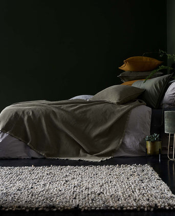 Balaia duvet cover, stone grey, 100% combed cotton