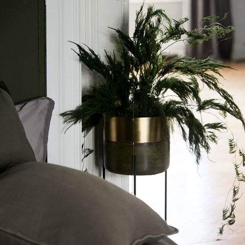 Naruli Planter in brass & mustard | Home & Living inspiration | URBANARA