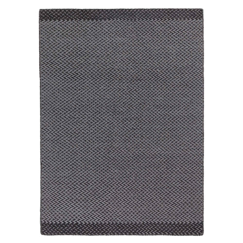 Modiya rug, grey & light grey, 100% wool | URBANARA wool rugs