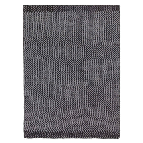 Modiya rug, grey & light grey, 100% wool | URBANARA wool rugs