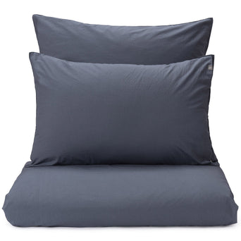 Moledo Percale Bed Linen dark grey blue, 100% organic cotton