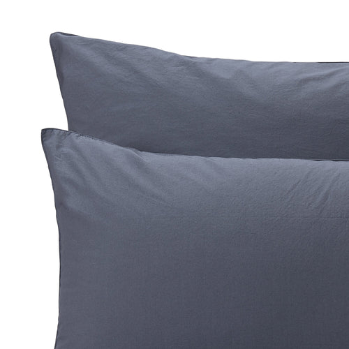 Moledo Pillowcase in dark grey blue | Home & Living inspiration | URBANARA