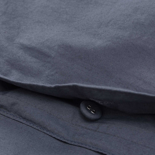 Moledo Percale Bed Linen dark grey blue, 100% organic cotton | URBANARA percale bedding