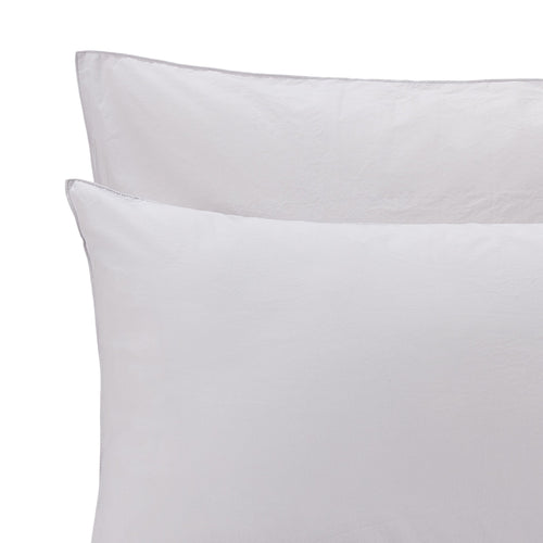 Moledo Pillowcase silver grey, 100% organic cotton | URBANARA percale bedding