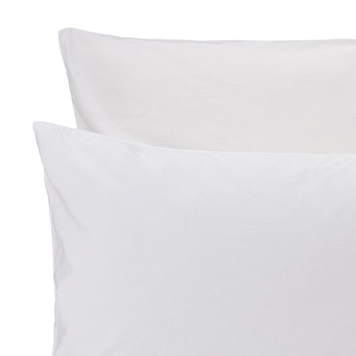 Moledo Pillowcase white, 100% organic cotton | URBANARA percale bedding