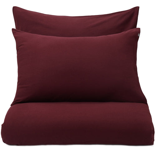 Montrose Flannel Bed Linen bordeaux red, 100% cotton