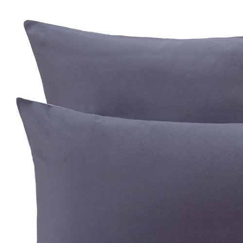 Moreira Flannel Pillowcase grey, 100% cotton | URBANARA flannel bedding