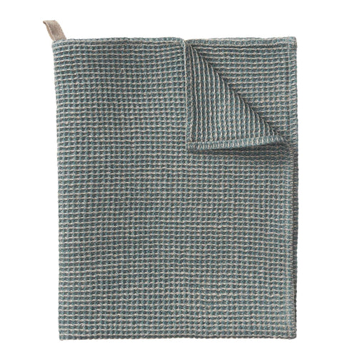 Motrai Tea Towel grey green & natural, 50% linen & 50% cotton