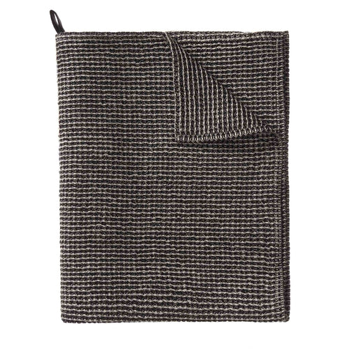 Motrai Tea Towel black & beige, 50% linen & 50% cotton
