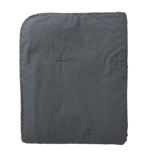 Nabo Bedspread charcoal, 100% recycled cotton