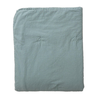 Nabo Bedspread light grey green, 100% recycled cotton