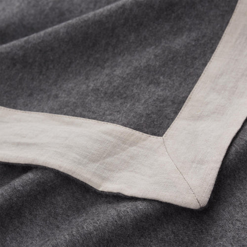 Naggu Cashmere Blanket grey & natural, 100% cashmere wool & 100% linen | URBANARA cashmere blankets