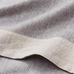 Naggu Cashmere Blanket [Light grey melange & Natural]