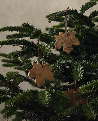 Nangal christmas decoration, warm brown, 100% mango wood
