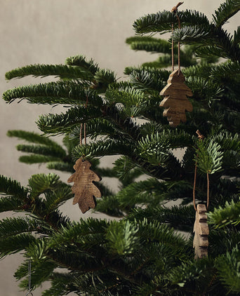 Nangal christmas decoration, warm brown, 100% mango wood