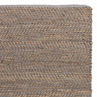 Nattika runner, grey & natural, 45% leather & 45% jute & 10% cotton