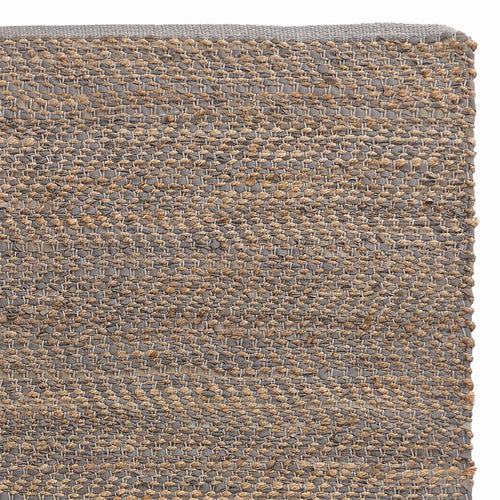Nattika rug, grey & natural, 45% leather & 45% jute & 10% cotton