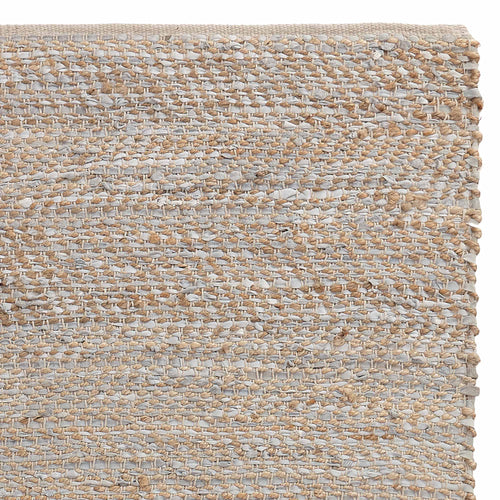 Nattika runner, white & natural, 45% leather & 45% jute & 10% cotton
