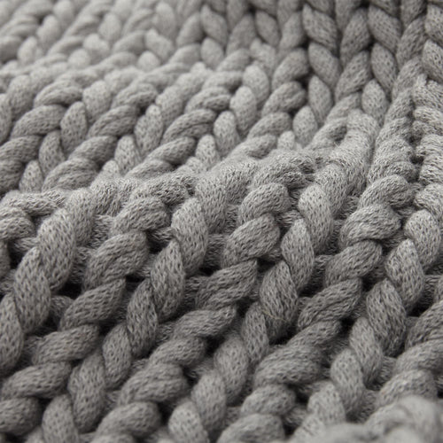 Neiva Cotton Blanket light grey melange, 100% cotton | URBANARA cotton blankets