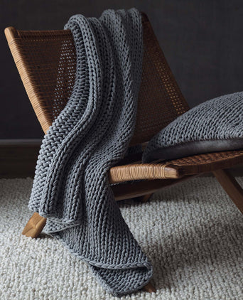 Neiva Cotton Blanket light grey melange, 100% cotton