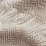 Nerva Cashmere Blanket beige & cream, 100% cashmere wool