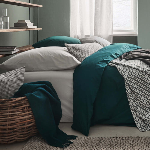 Manteigas Percale Bed Linen in aloe green | Home & Living inspiration | URBANARA