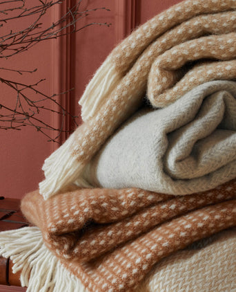 Osele Wool Blanket [Beige & Off-white]